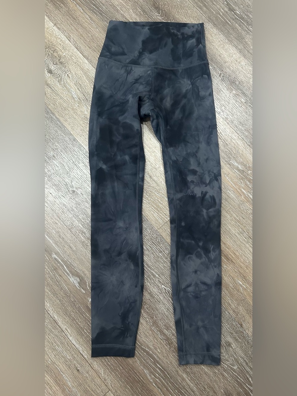 Lululemon High-Waist Black Tie-Dye Leggings